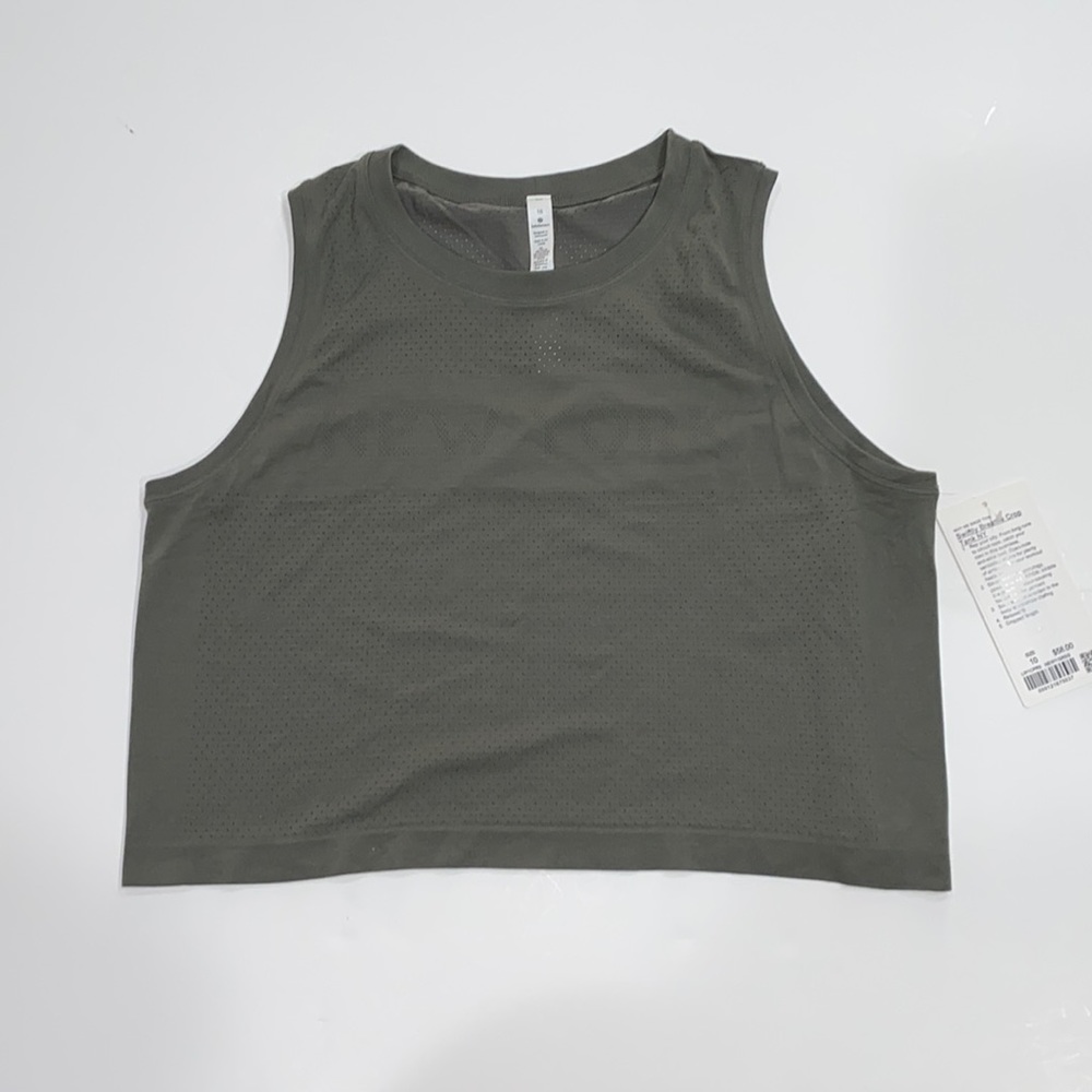 LULULEMON New York Swiftly Breathe Crop Tank NY!! Women’s 10!!